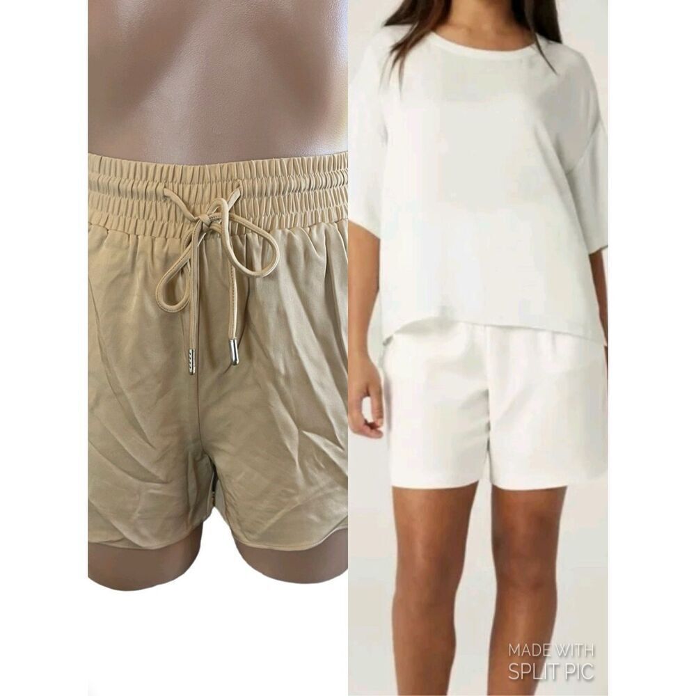 LITA by Ciara Warm Sands Silk Shorts Revolve xs